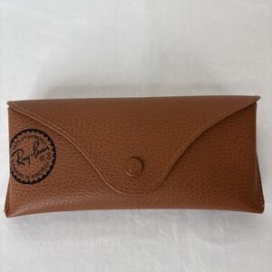 Ray-Ban Tan Leather Sunglasses/Eyeglass Case Only No Glasses